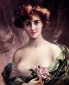 The Pink Rose Mädchen Emile Vernon Nacktheit Impressionismus